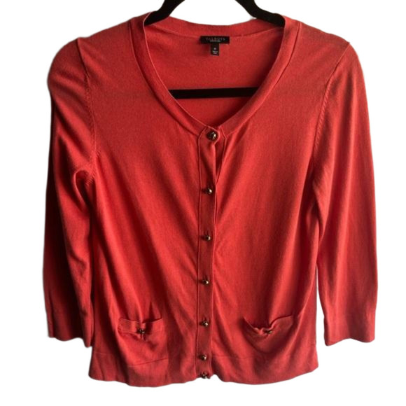Talbots lightweight button cardigan size medium cotton blend - Picture 1 of 5